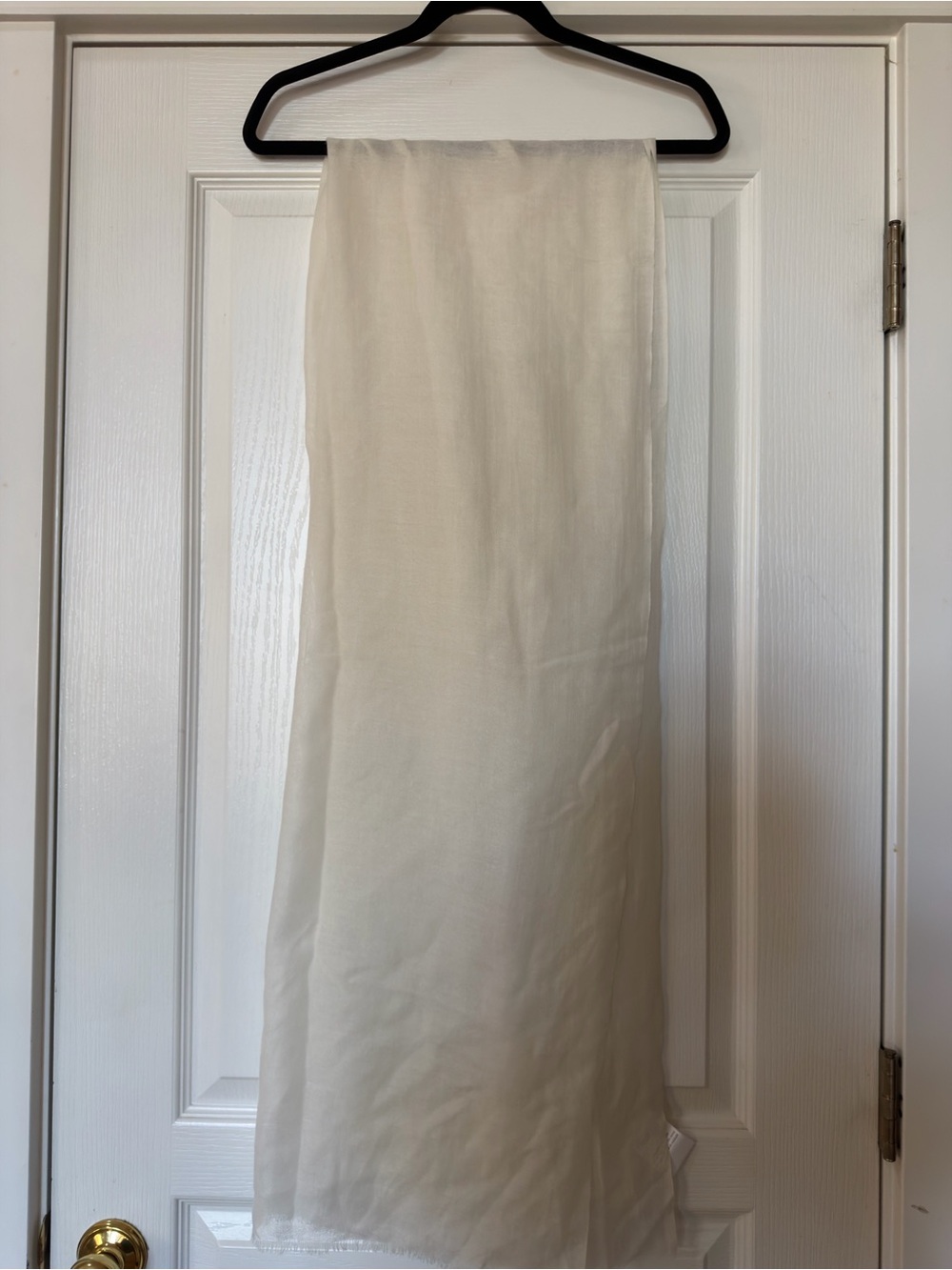BHLDN Rue Semi-Sheer Raw Edge Pashmina Wrap